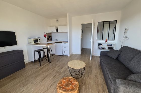 Location studio meublé avec balcon et parking – Arcachon – Centre (2026-G002)
